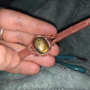 Flashy gold labradorite bracelet